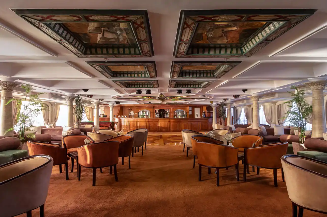 Lounge aboard the MS Nile Crown III Nile Cruise Nile cruise